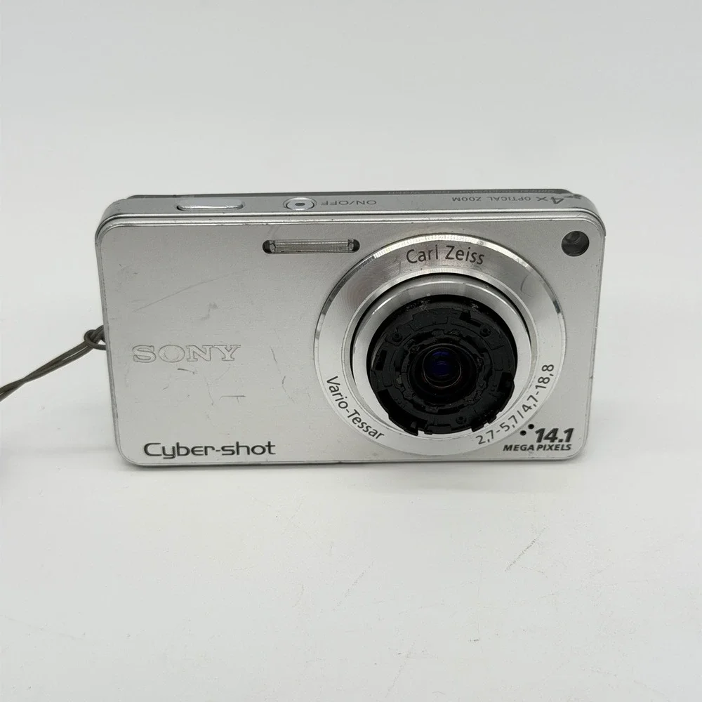 Sony Cyber-shot DSC-W350 14.1MP Digital Camera Silver Bundle - Tested Read